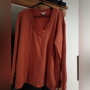 Orvis Rust V-Neck Sweater